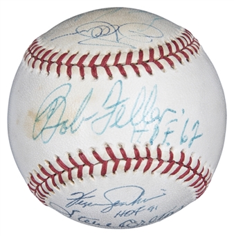 Hall of Fame Pitchers Multi Signed ONL White Baseball With 11 Signatures (Beckett)